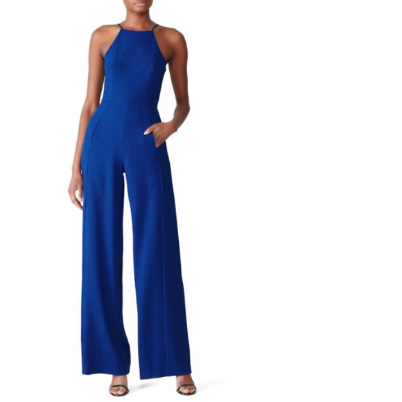 BLACK HALO Joaquin Blue Jumpsuit Women's 14 - Picture 1 of 7